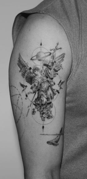 8 Powerful  Protective Archangel Michael Tattoos  Tattoodo