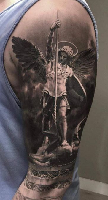Archangel tattoo Best Tattoo Artist in India Black Poison Tattoo