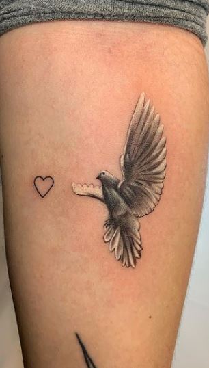 Freshly done black and gray dove with orchids Artist an  Flickr