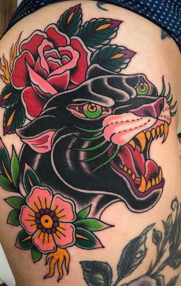 Traditional Panther Tattoo  Best Tattoo Ideas Gallery