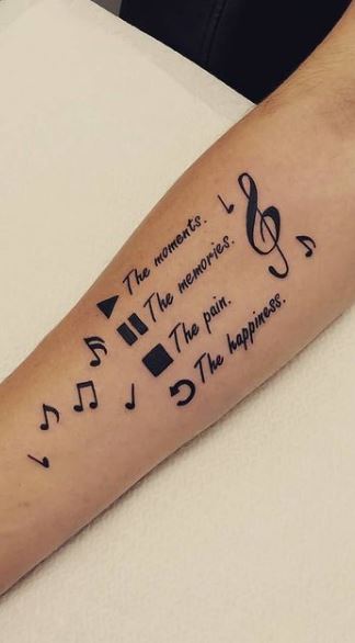 Music lover's tattoo design | Music lover tattoo, Hand tattoos, Music  tattoos