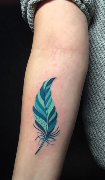 blue feather tattoo idea by kbunny10 on DeviantArt
