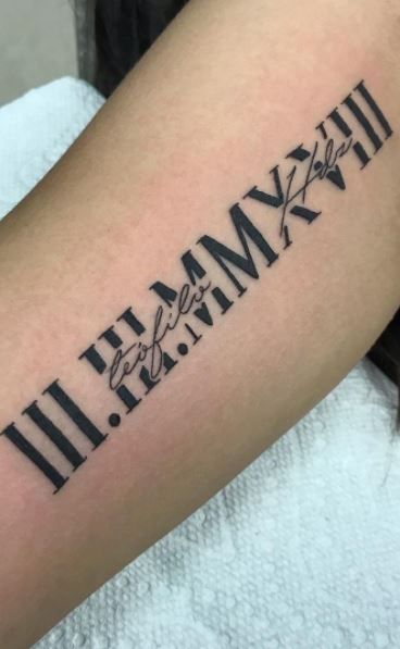 The Latest Trend Roman Numeral Tattoos  InkAway Laser Tattoo Removal