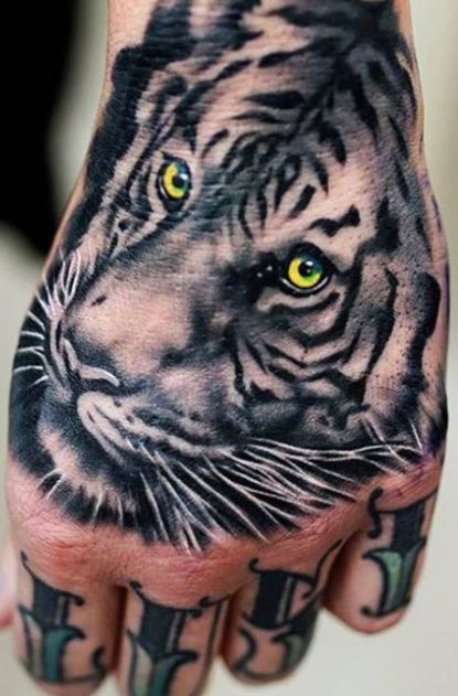 Tiger Hand Tattoo  Tiger with beautiful blue eyes  By Franco ink  inked tattoo tattooed tiger blueeyes handtattoo inkenvykilmarnock  kilmarnock scottishartist  By Ink Envy  Facebook