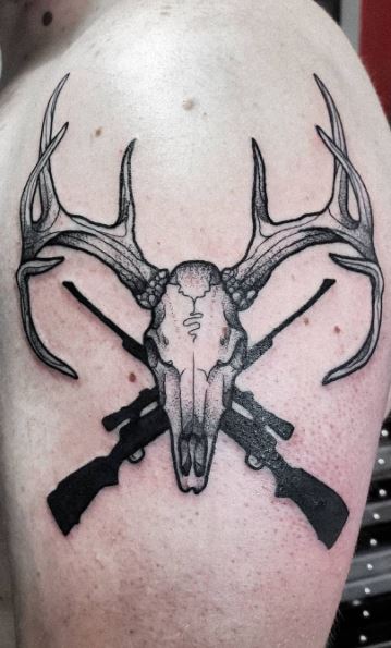 bow hunting skull sleeve  Fast Lane Tattoo  Flickr
