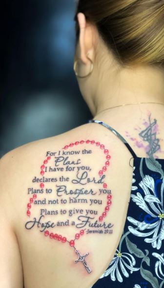 Bible Verse Tattoos On Ribs For Women scripture tat female  shoulder    Scripture tattoos Verse tattoos Bible verse tattoos