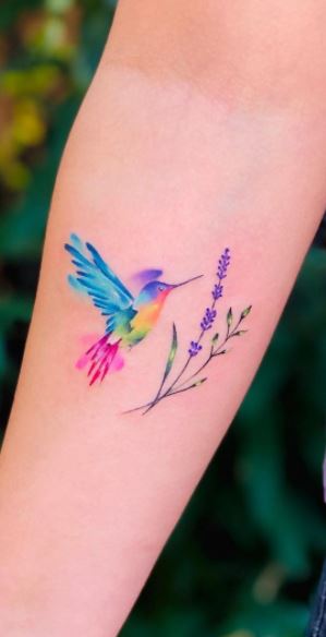 80 Best Watercolor Hummingbird Tattoo  Meaning and Designs 2019