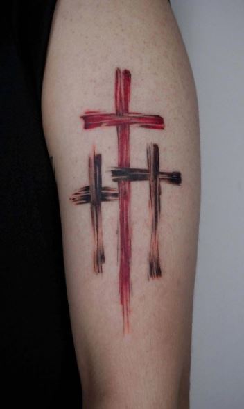 three crosses on chest tattooTikTok Search