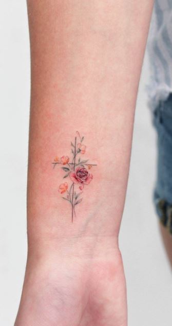 tattoo designs cross flowersTikTok Search