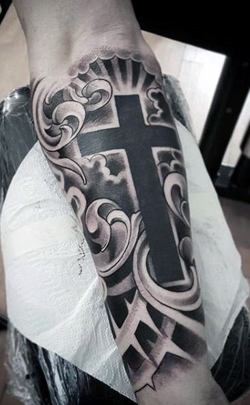 26 Cross Tattoos For Men On Arm Stock Photos, High-Res Pictures, and Images  - Getty Images