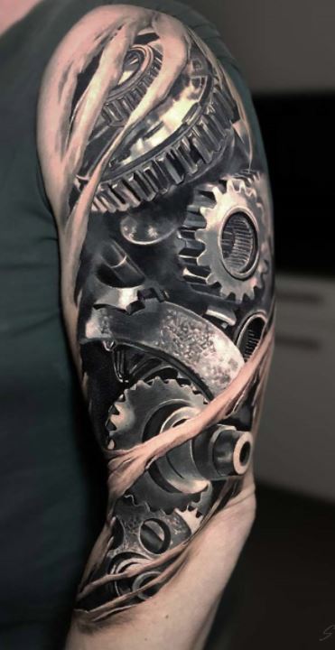 New Biomechanical Tattoo by Terry Ribera