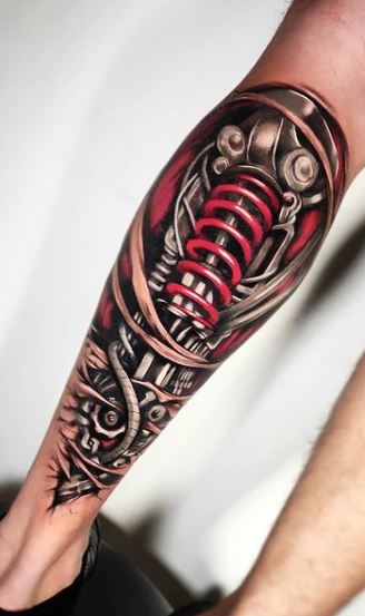 A BioMech project tattoo by coverup on my friend  Mechanic tattoo Tattoo  designs Biomechanical tattoo design