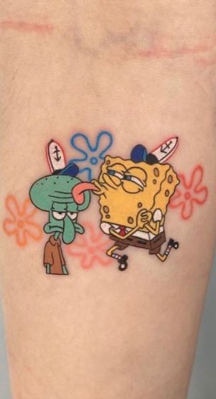 Spongebob Tattoos  Tattoo Artists  Inked Magazine  Tattoo Ideas Artists  and Models