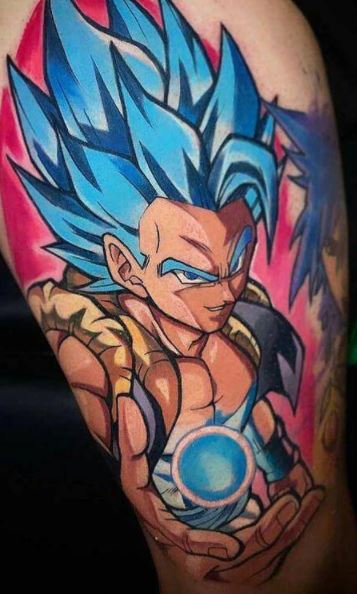 New SSB Kaioken Goku Done by Eric at Vortex Tattoos in Canmore AB   rDragonballsuper