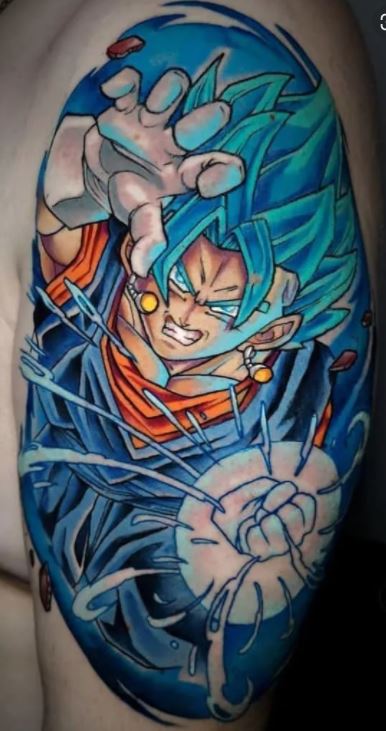 Father-Son Kamehameha 🥹 / Thanks Mikey! . . . Made with @fusion_ink and  @kwadron . . . . #tattoo #animetattoo #dragonballz #dbz #cos... | Instagram