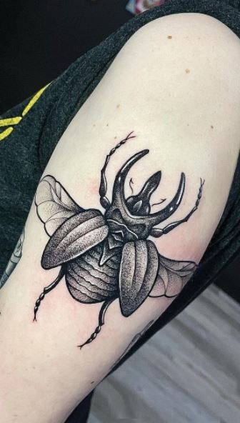 Hercules Beetle Tattoos original posted on Twitter by AngelDutchAD   Fur Affinity dot net