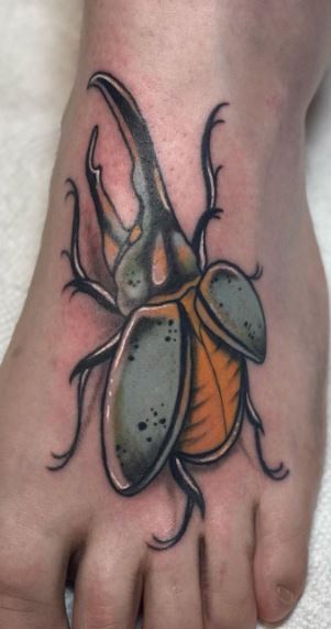EVA Traditional Tattoos on Instagram Little bug for Gina thank you   beetletattoo blackworktattoo blackworktattoos whipshaded whipshading  tattooworkers