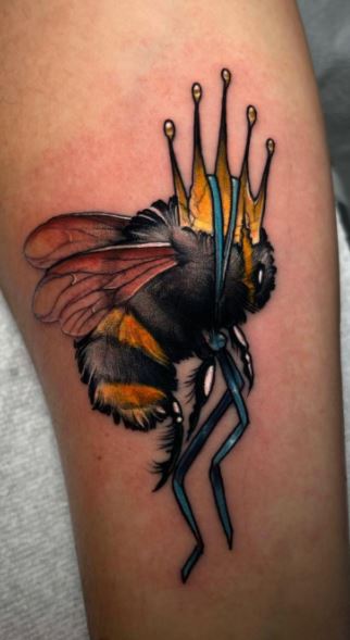 Honey Bee Tattoo Bee Blue Wings Stock Illustration 1445347094  Shutterstock