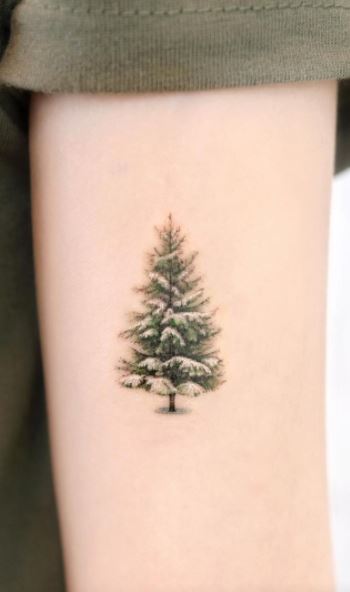 Top 100 Best Christmas Tree Tattoos For Women  Holiday Design Ideas