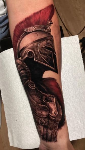 50 Best Forearm Tattoos You Wish You Had  Spartan tattoo Gladiator tattoo  Small forearm tattoos