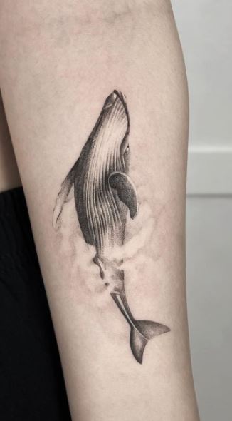 A whale skeleton I designed and  Reka Bliss Tattoo  Facebook