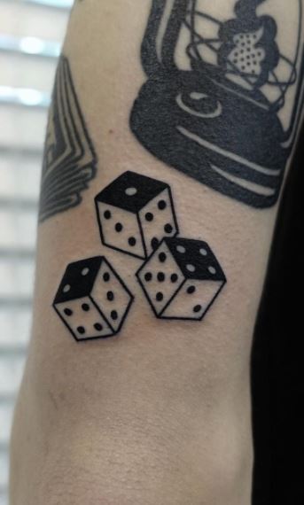 Emek Tattoo  Gambling tattoo Skull cards poker roulette dice black  and gray realistic tattoo SouthendonSea Westcliffonsea London   Facebook