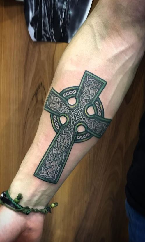 celtic cross forearm tattoos