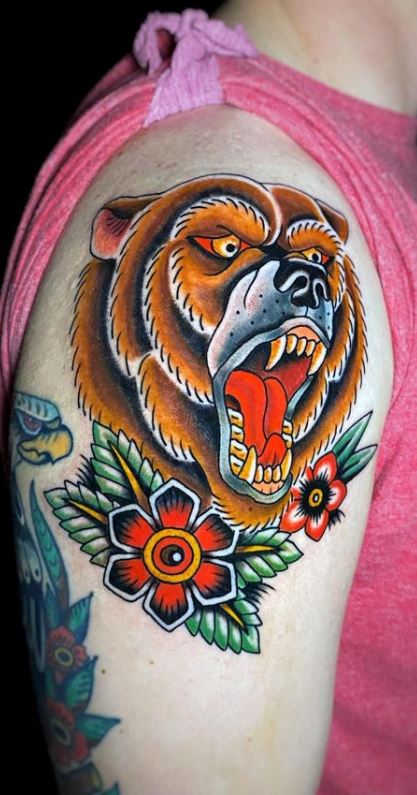 mad bear by Jonathan Montalvo TattooNOW