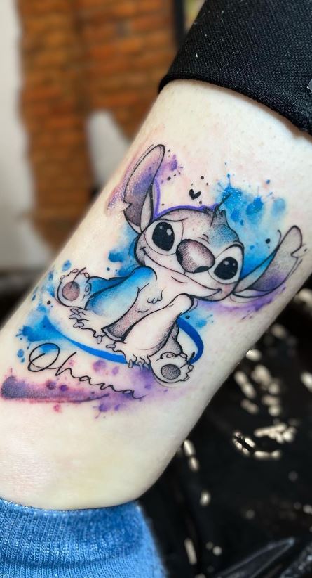 My Stitch tattoo Lots of friends will join the party in the near future   rTattooDesigns