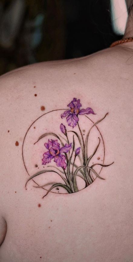Iris for Amelia  thank you johnotattooer blackiristattoo  Flower  tattoo sleeve Iris tattoo Sleeve tattoos