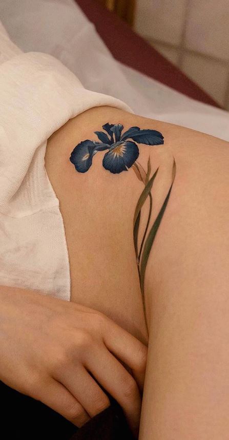 Yazz Ink  An iris flower from her own garden for a  Facebook