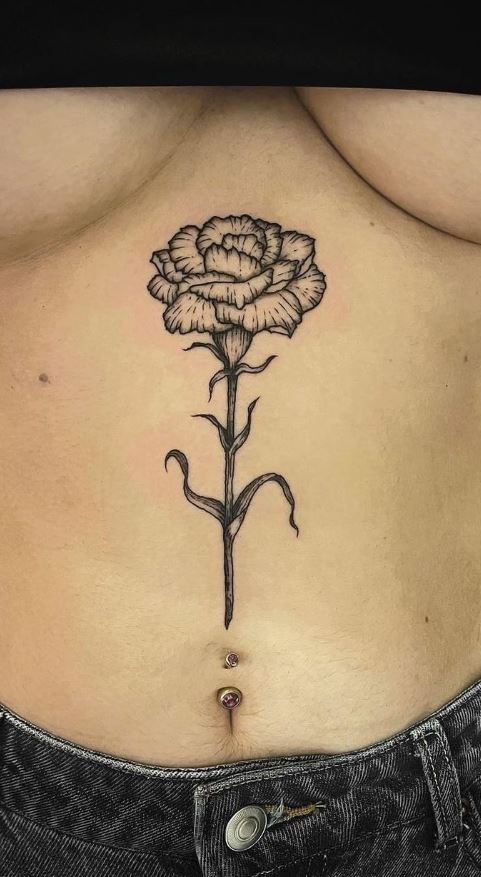 Small Flower Carnation Tattoo | TikTok