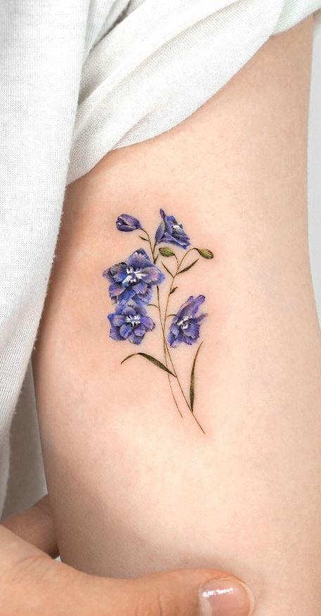 Serpents Ink auf Instagram July birth flowers larkspur  Henna tattoo  hand Hand tattoos Birth flower tattoos